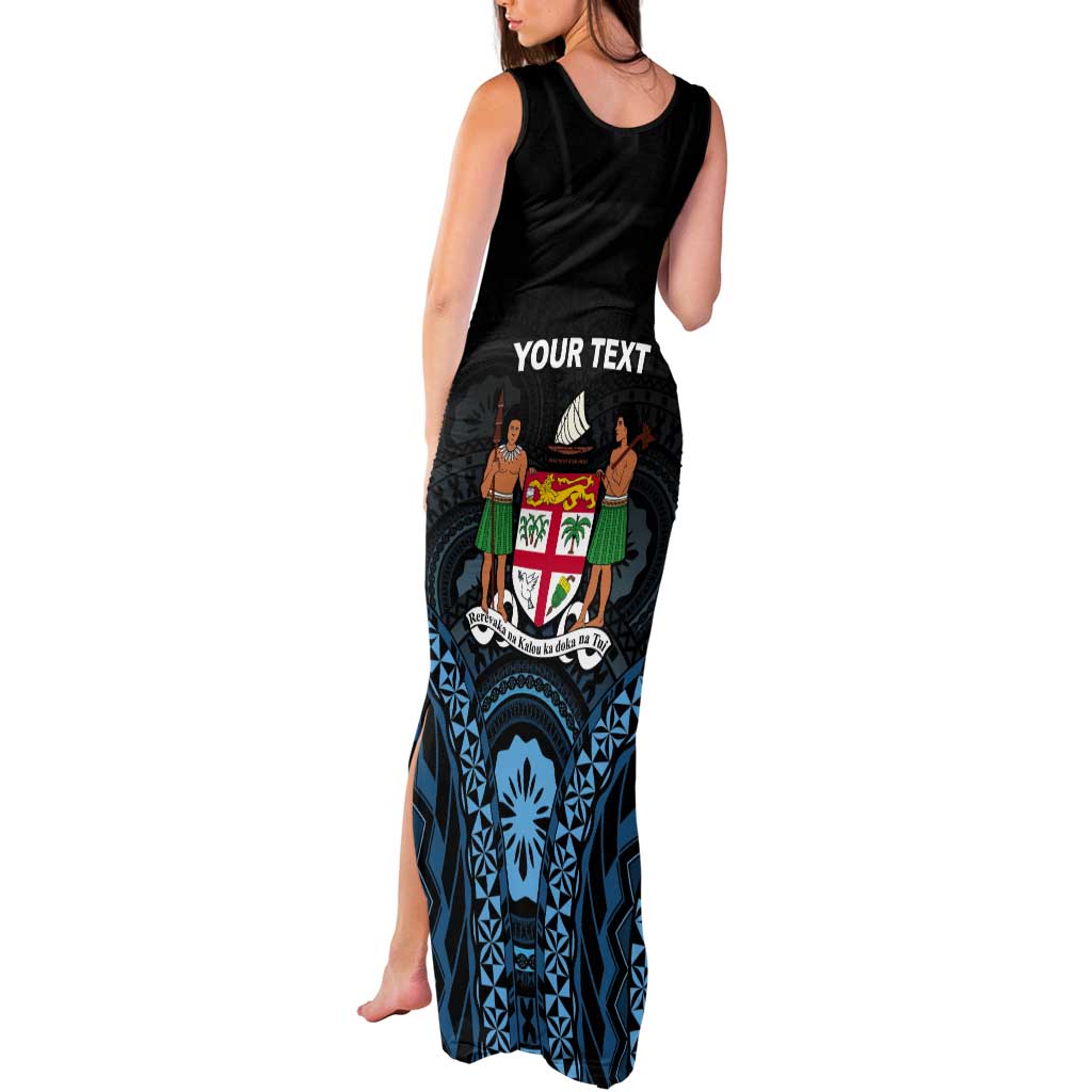 Personalised Happy Fiji Day 1970 Tank Maxi Dress Flag Grunge Style