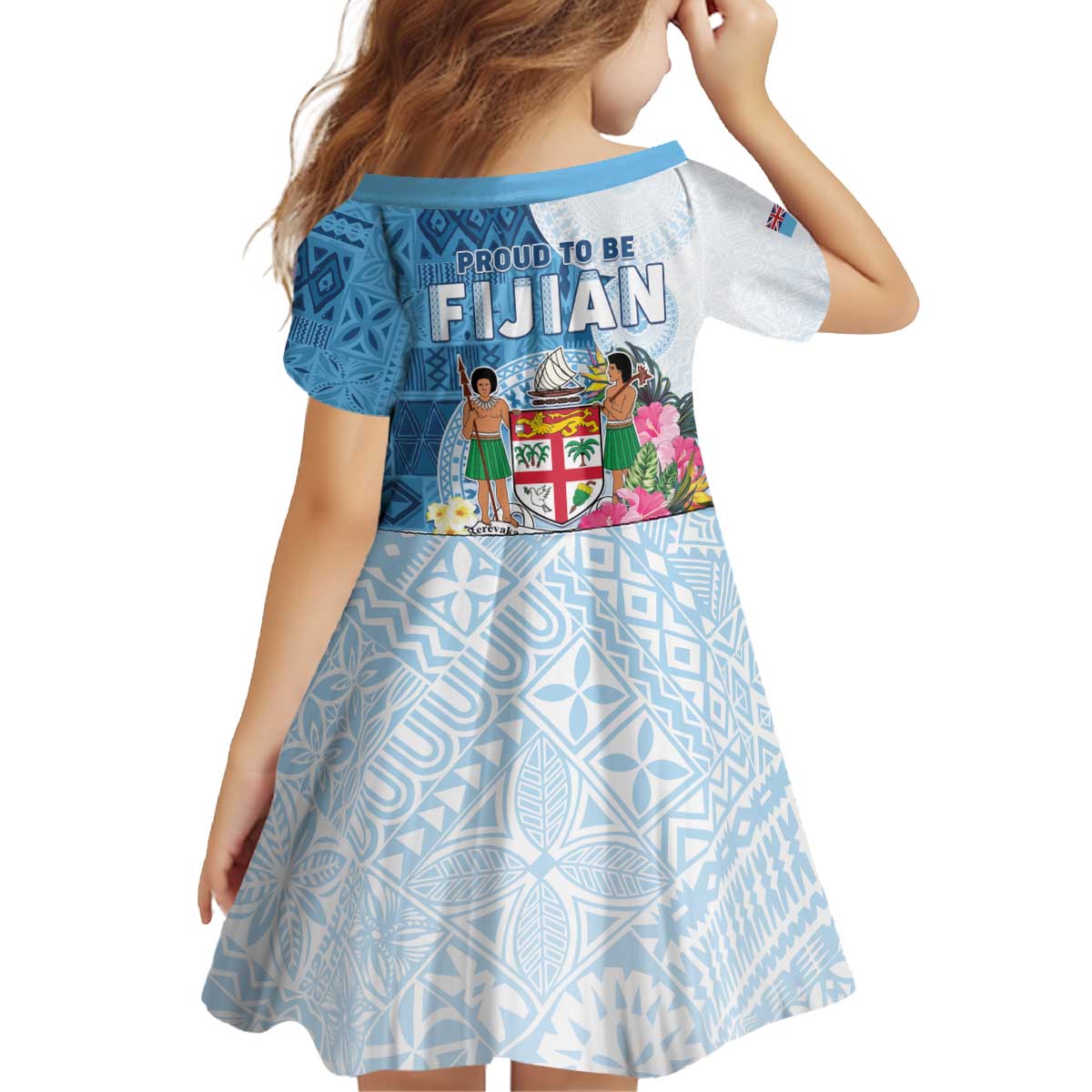 Fiji Day Family Matching Off Shoulder Short Dress and Hawaiian Shirt Proud To Be Fijian