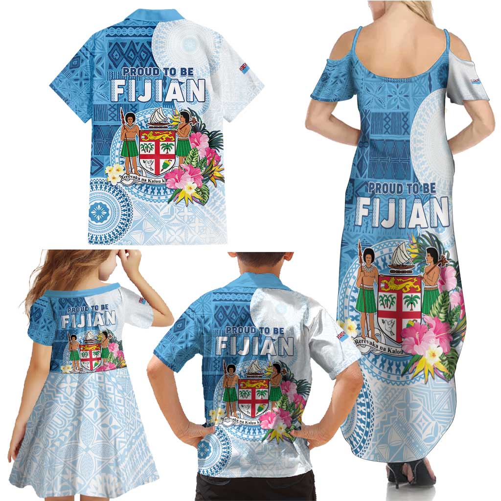 Fiji Day Family Matching Summer Maxi Dress and Hawaiian Shirt Proud To Be Fijian LT05 - Polynesian Pride