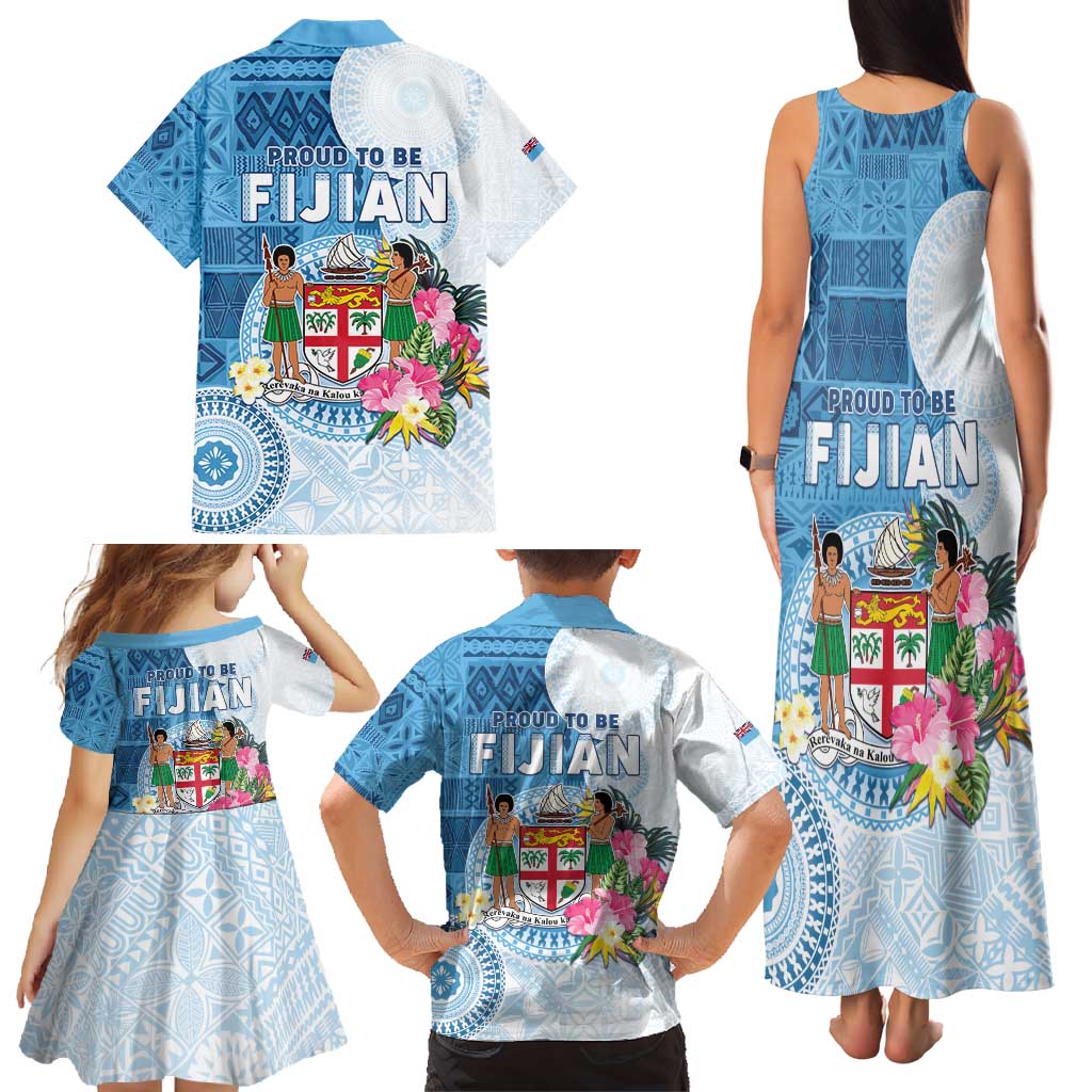 Fiji Day Family Matching Tank Maxi Dress and Hawaiian Shirt Proud To Be Fijian LT05 - Polynesian Pride