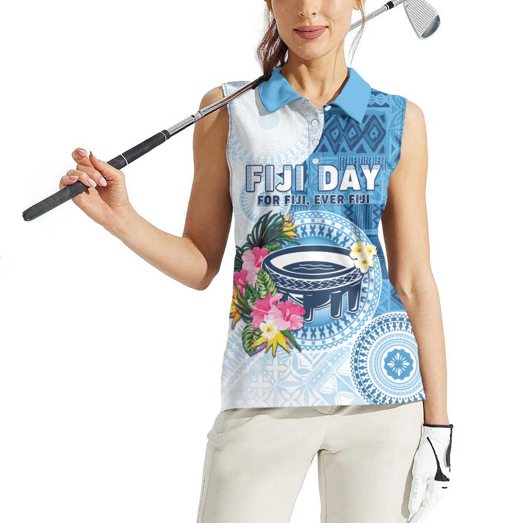 Fiji Day Women Sleeveless Polo Shirt Proud To Be Fijian