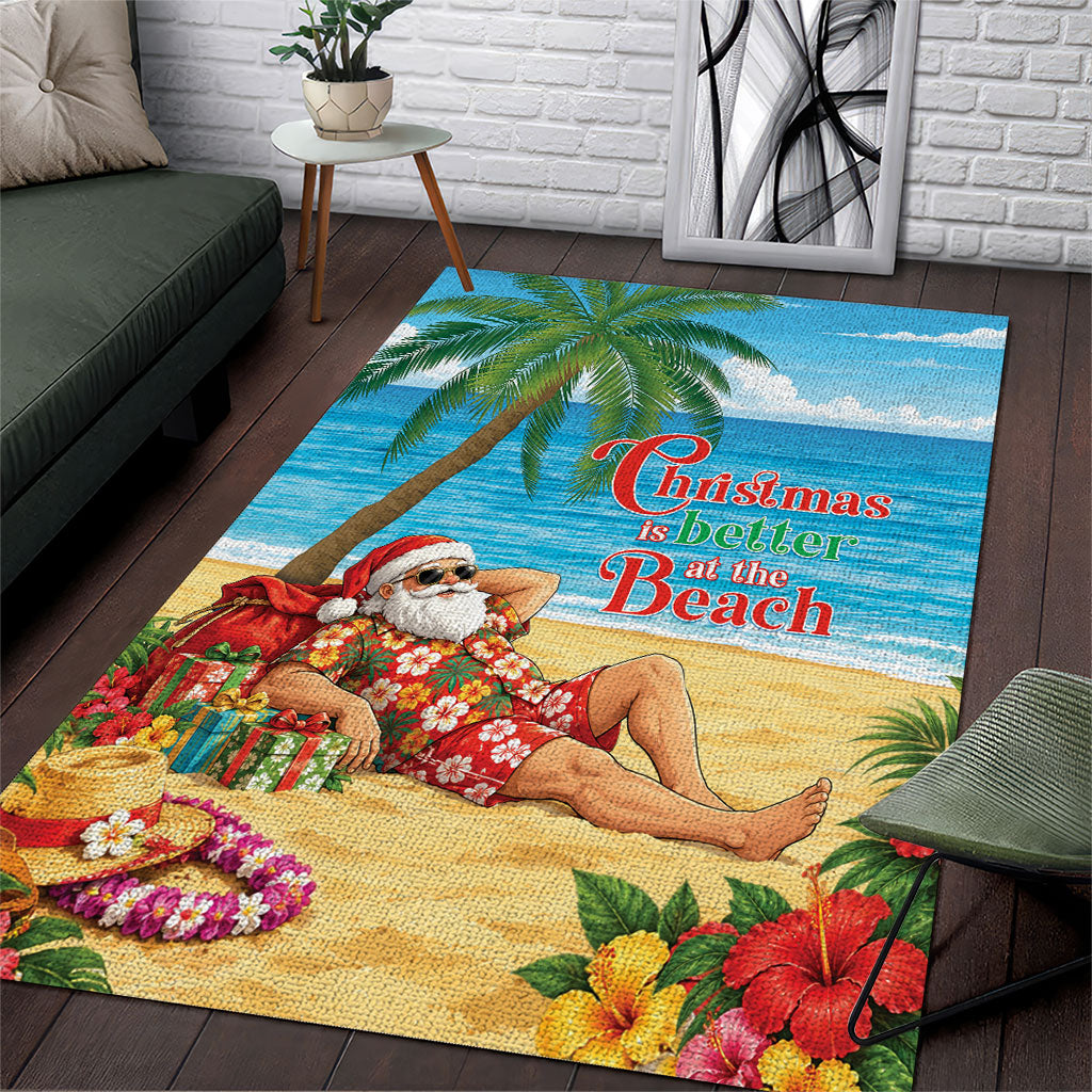 Hawaii Jolly Christmas Area Rug Xmas Is Better At The Beach