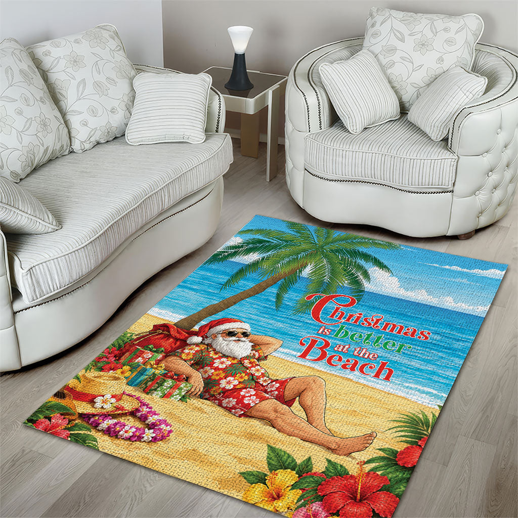Hawaii Jolly Christmas Area Rug Xmas Is Better At The Beach