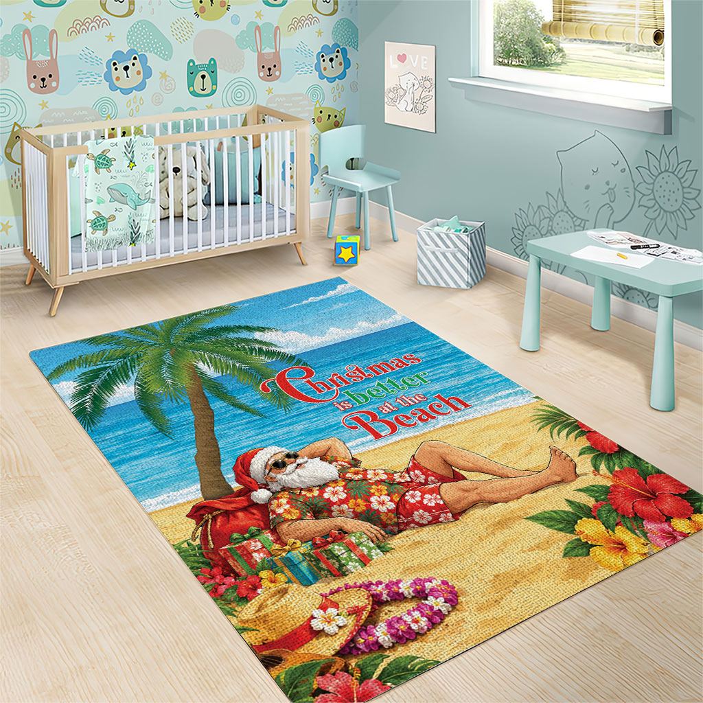 Hawaii Jolly Christmas Area Rug Xmas Is Better At The Beach