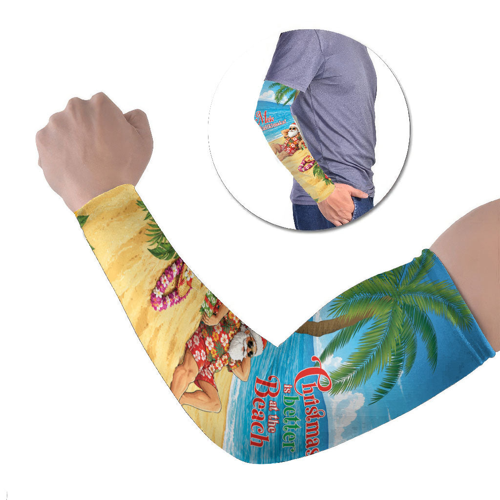 Hawaii Jolly Christmas Arm Sleeves Xmas Is Better At The Beach