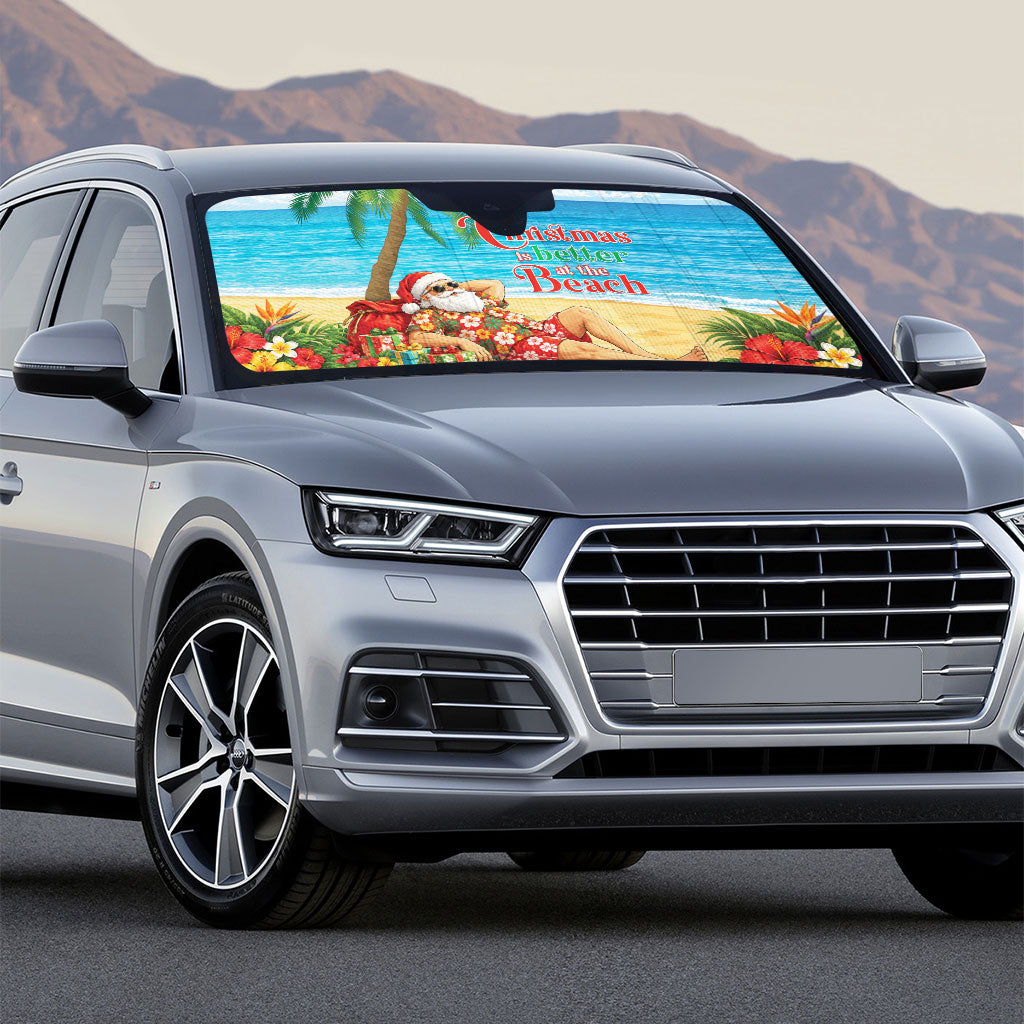 Hawaii Jolly Christmas Auto Sun Shade Xmas Is Better At The Beach
