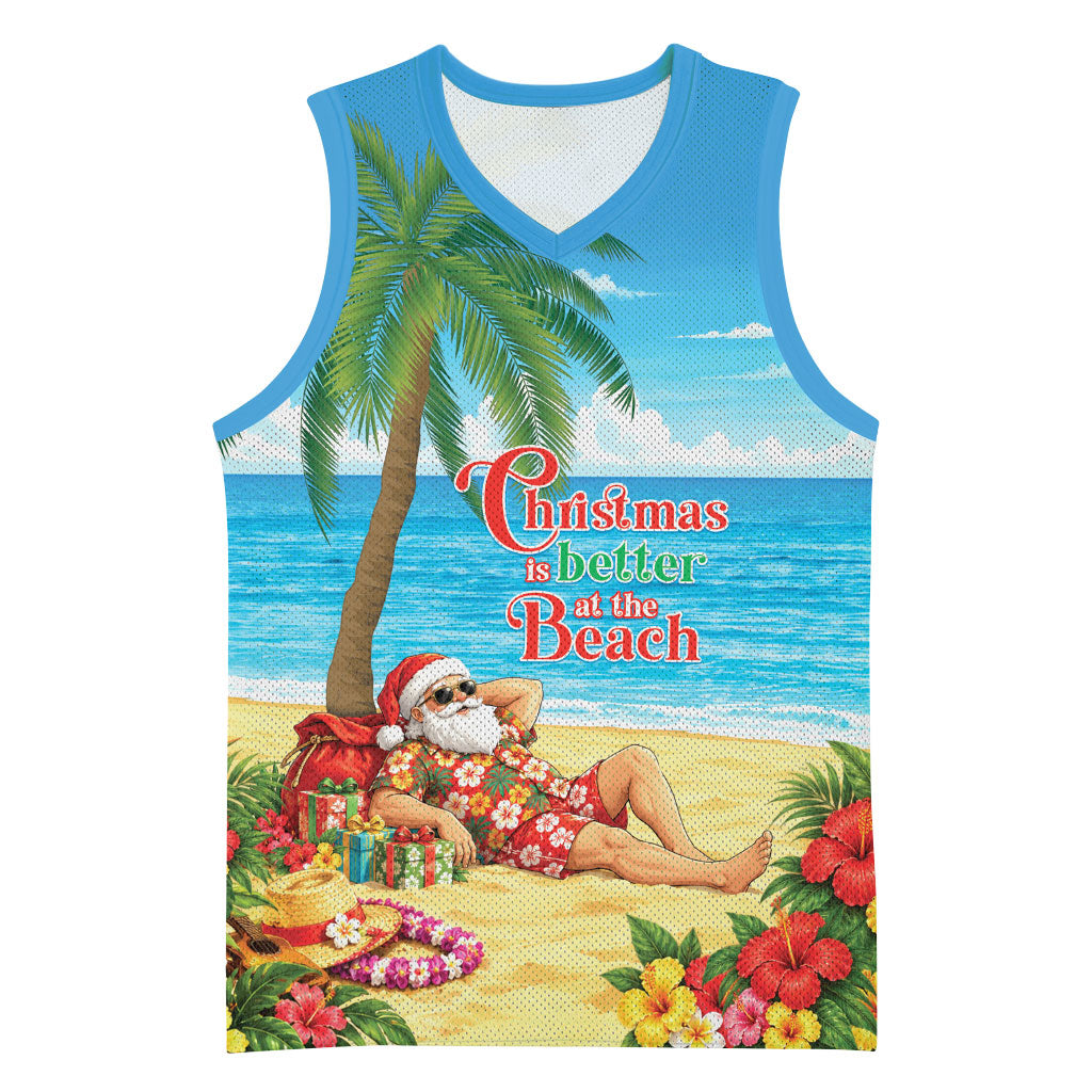 Hawaii Jolly Christmas Basketball Jersey Xmas Is Better At The Beach