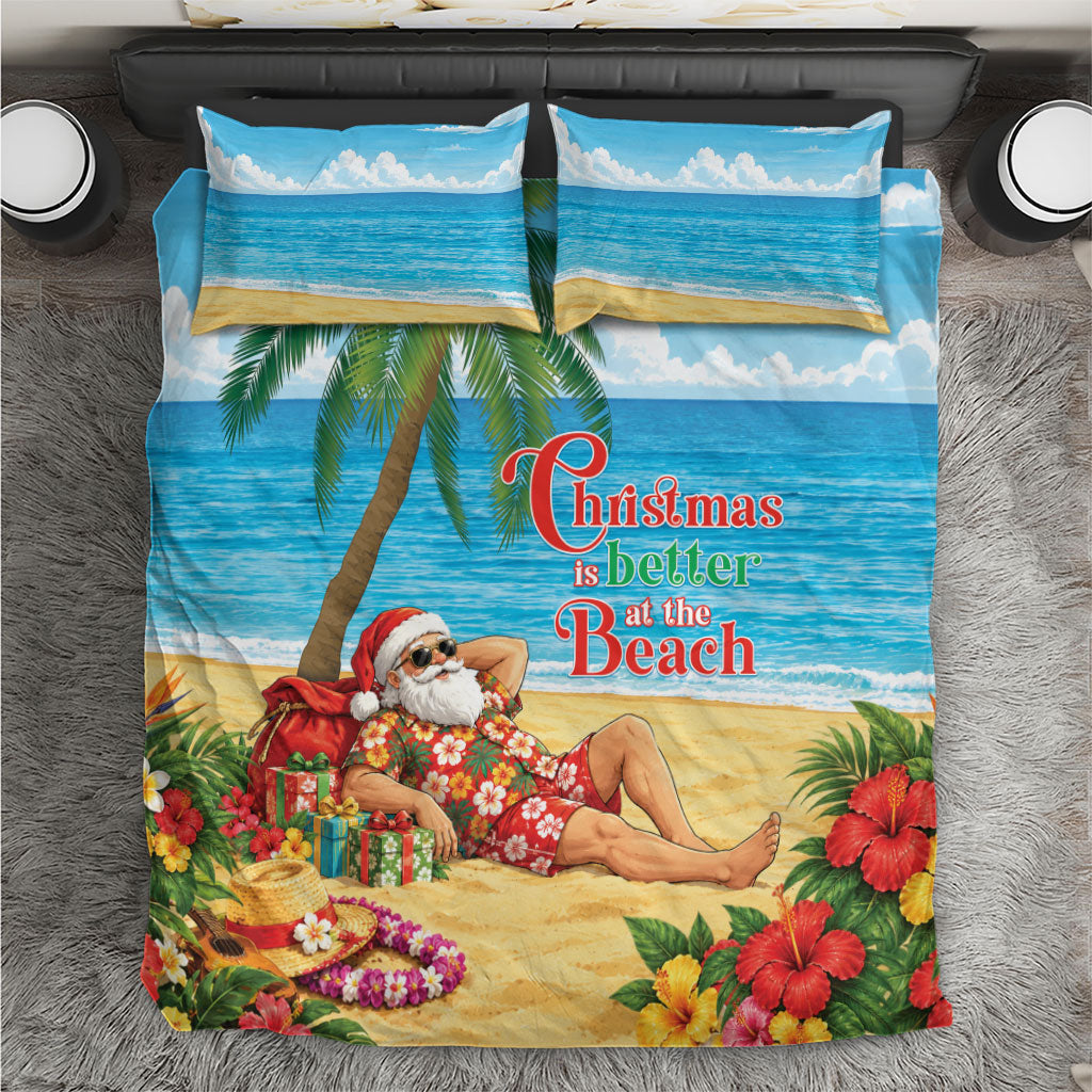 Hawaii Jolly Christmas Bedding Set Xmas Is Better At The Beach