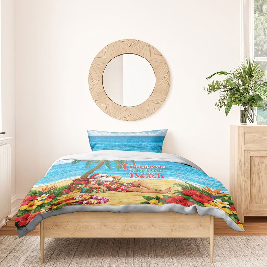 Hawaii Jolly Christmas Bedding Set Xmas Is Better At The Beach