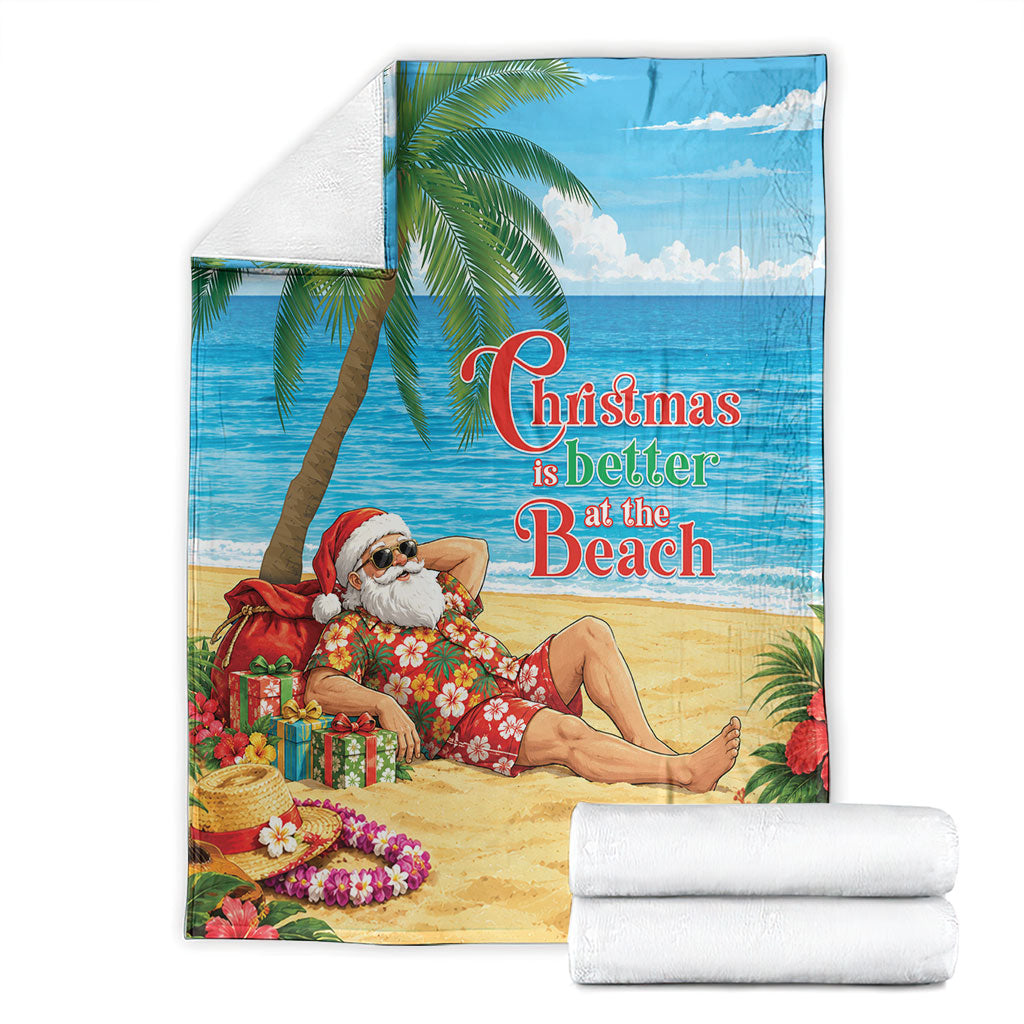 Hawaii Jolly Christmas Blanket Xmas Is Better At The Beach