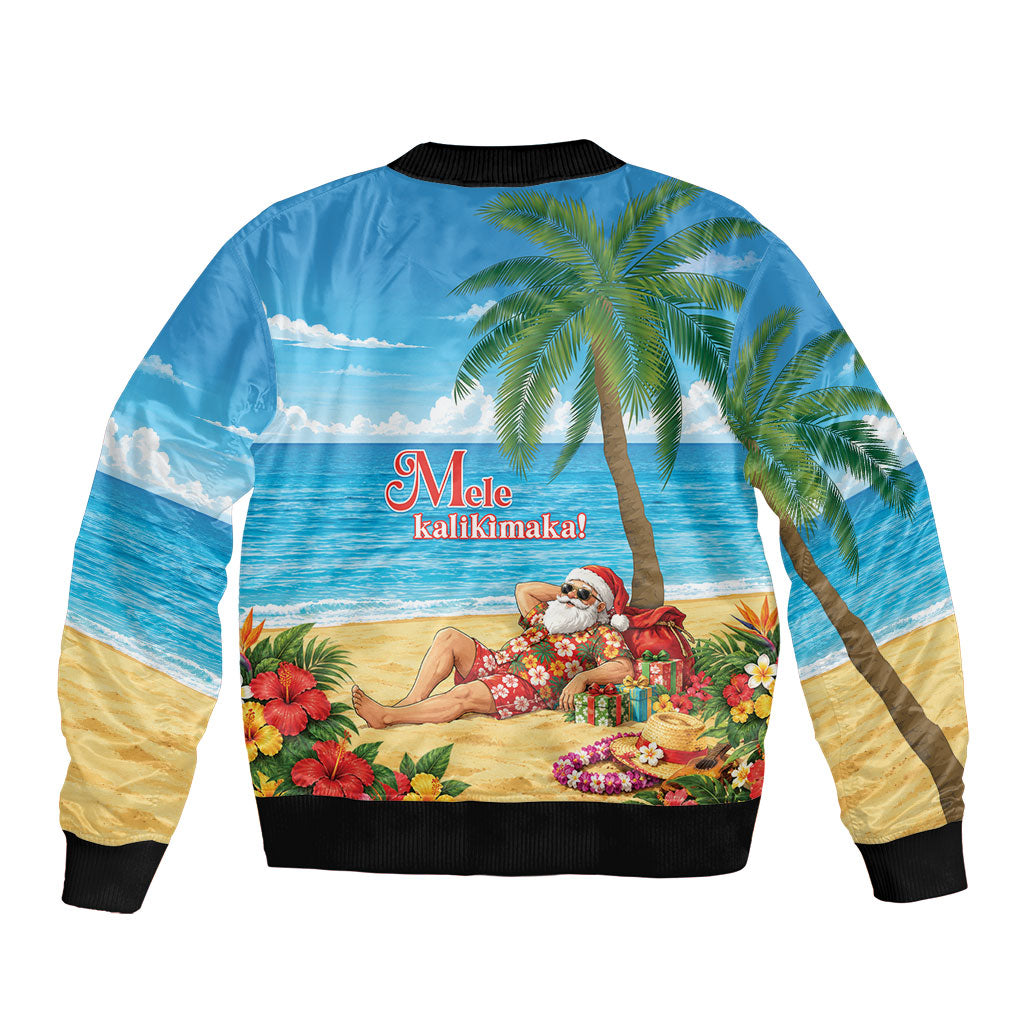 Hawaii Jolly Christmas Bomber Jacket Xmas Is Better At The Beach