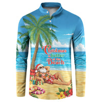 Hawaii Jolly Christmas Button Sweatshirt Xmas Is Better At The Beach