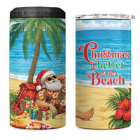 Hawaii Jolly Christmas 4 in 1 Can Cooler Tumbler Xmas Is Better At The Beach LT05 One Size: 16 oz Blue - Polynesian Pride