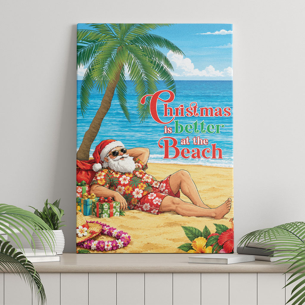 Hawaii Jolly Christmas Canvas Wall Art Xmas Is Better At The Beach