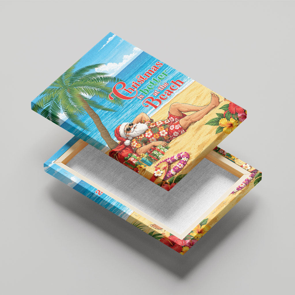 Hawaii Jolly Christmas Canvas Wall Art Xmas Is Better At The Beach