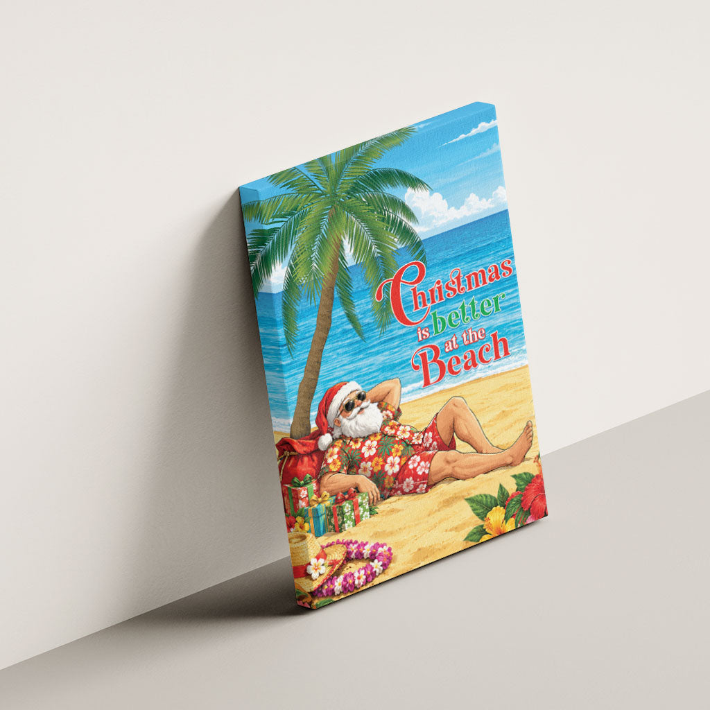 Hawaii Jolly Christmas Canvas Wall Art Xmas Is Better At The Beach