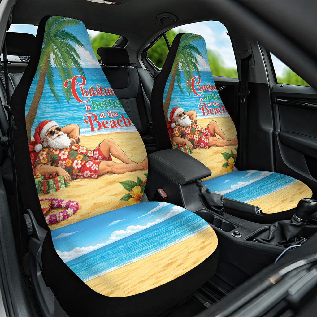 Hawaii Jolly Christmas Car Seat Cover Xmas Is Better At The Beach