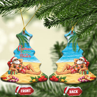 Hawaii Jolly Christmas Ceramic Ornament Xmas Is Better At The Beach