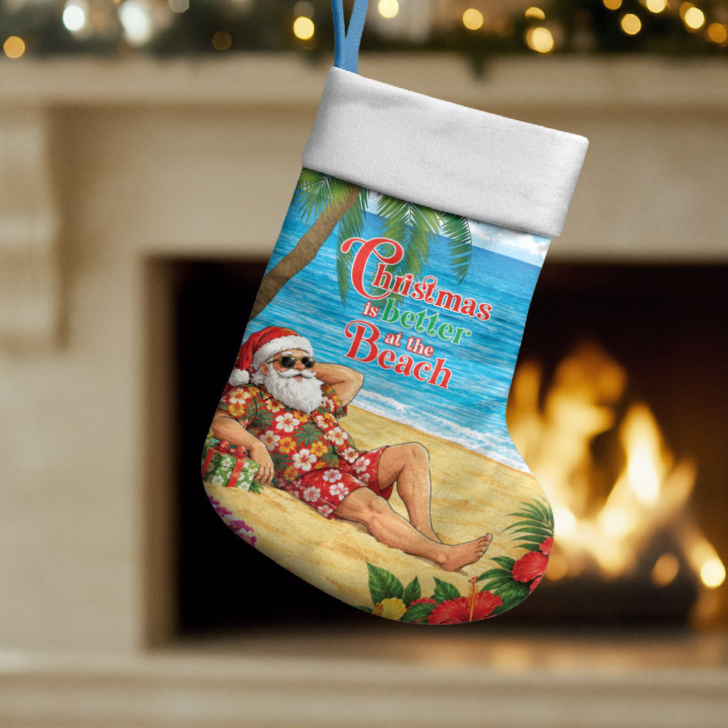 Hawaii Jolly Christmas Stocking Xmas Is Better At The Beach