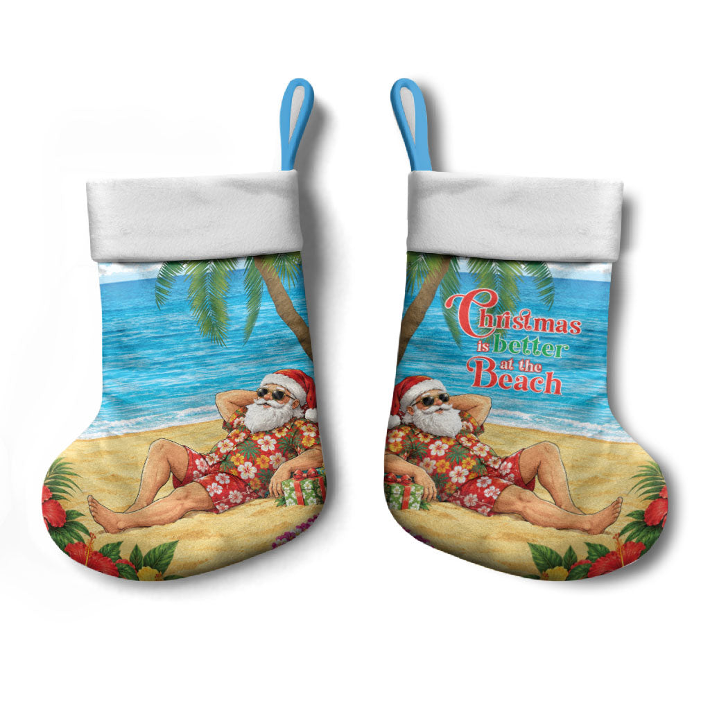 Hawaii Jolly Christmas Stocking Xmas Is Better At The Beach