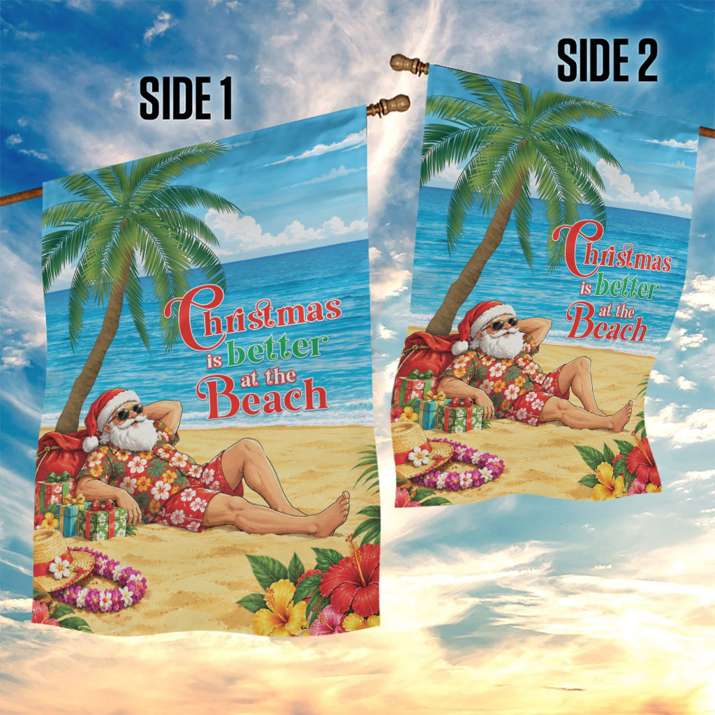 Hawaii Jolly Christmas Garden Flag Xmas Is Better At The Beach