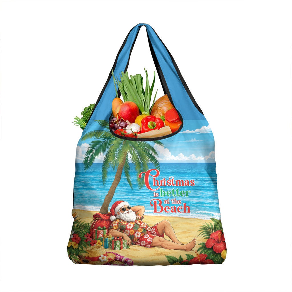 Hawaii Jolly Christmas Grocery Bag Xmas Is Better At The Beach