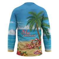 Hawaii Jolly Christmas Hockey Jersey Xmas Is Better At The Beach
