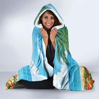 Hawaii Jolly Christmas Hooded Blanket Xmas Is Better At The Beach