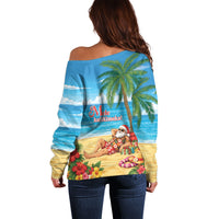 Hawaii Jolly Christmas Off Shoulder Sweater Xmas Is Better At The Beach