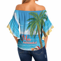 Hawaii Jolly Christmas Off Shoulder Wrap Waist Top Xmas Is Better At The Beach