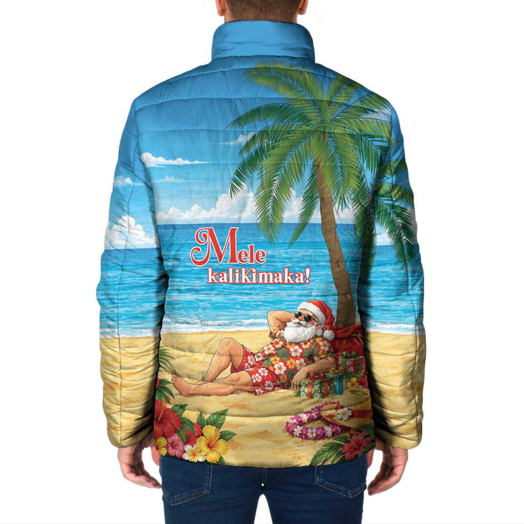 Hawaii Jolly Christmas Padded Jacket Xmas Is Better At The Beach