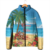 Hawaii Jolly Christmas Padded Jacket Xmas Is Better At The Beach