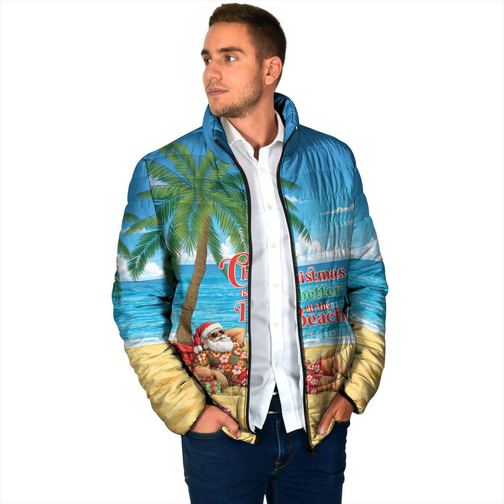 Hawaii Jolly Christmas Padded Jacket Xmas Is Better At The Beach