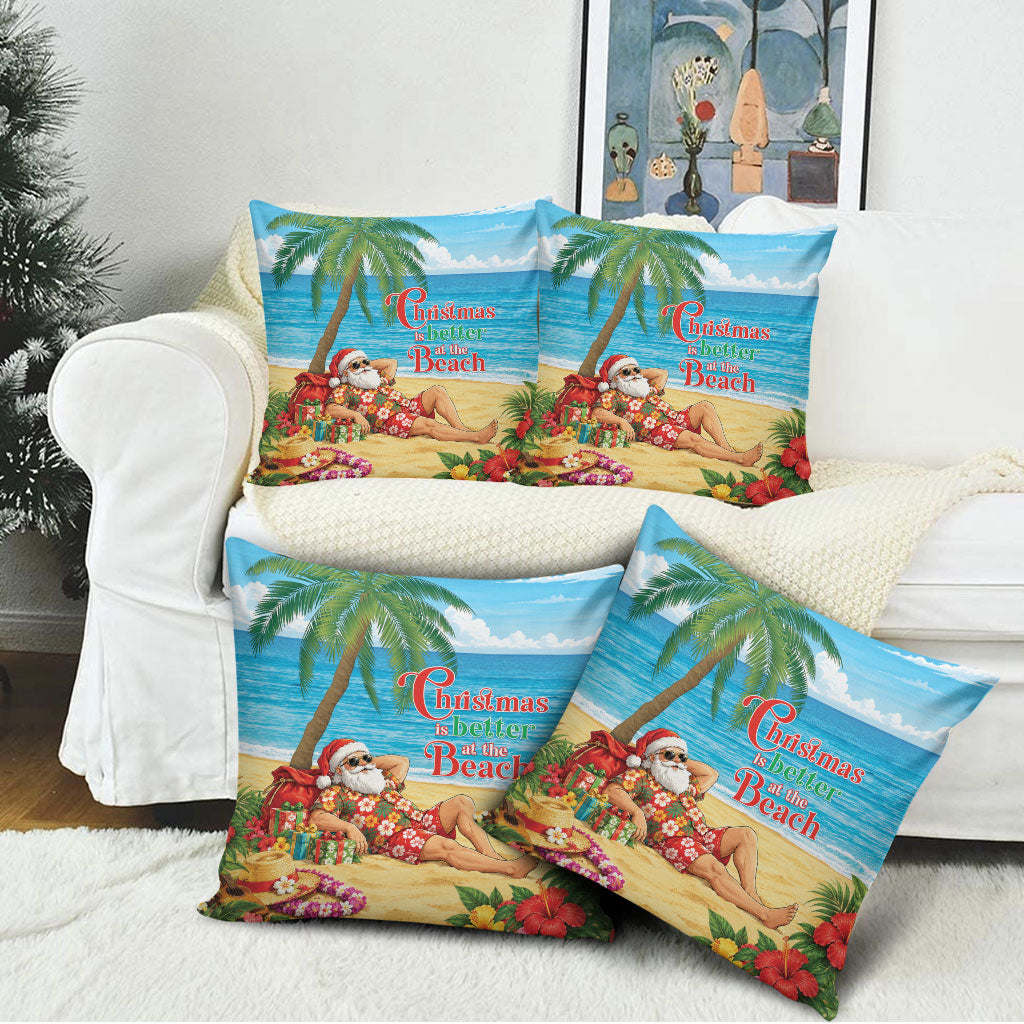 Hawaii Jolly Christmas Pillow Cover Xmas Is Better At The Beach