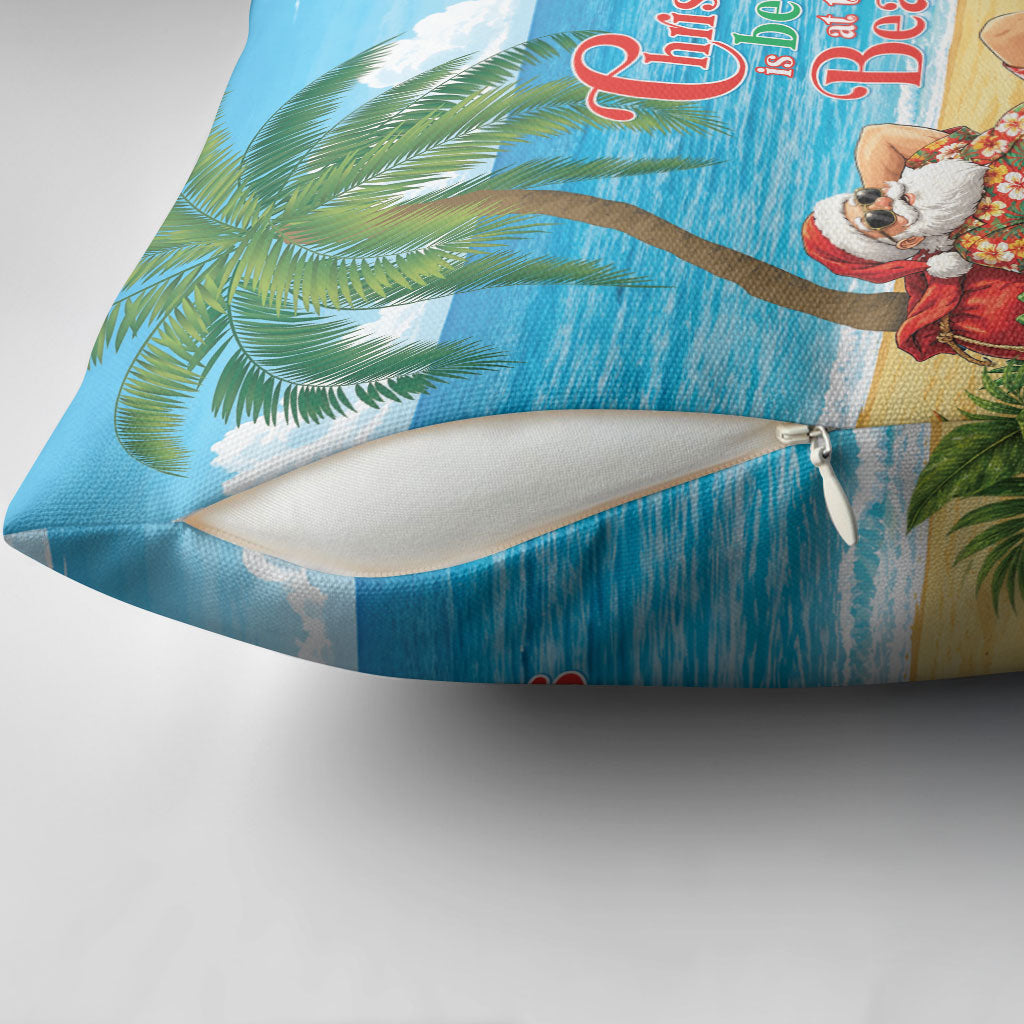 Hawaii Jolly Christmas Pillow Cover Xmas Is Better At The Beach
