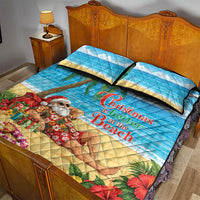Hawaii Jolly Christmas Quilt Bed Set Xmas Is Better At The Beach