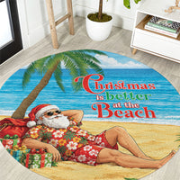 Hawaii Jolly Christmas Round Carpet Xmas Is Better At The Beach
