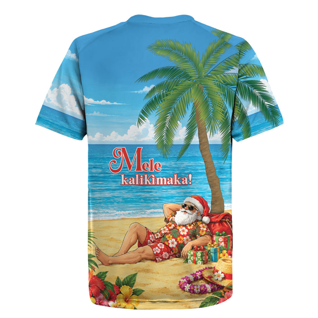 Hawaii Jolly Christmas Rugby Jersey Xmas Is Better At The Beach