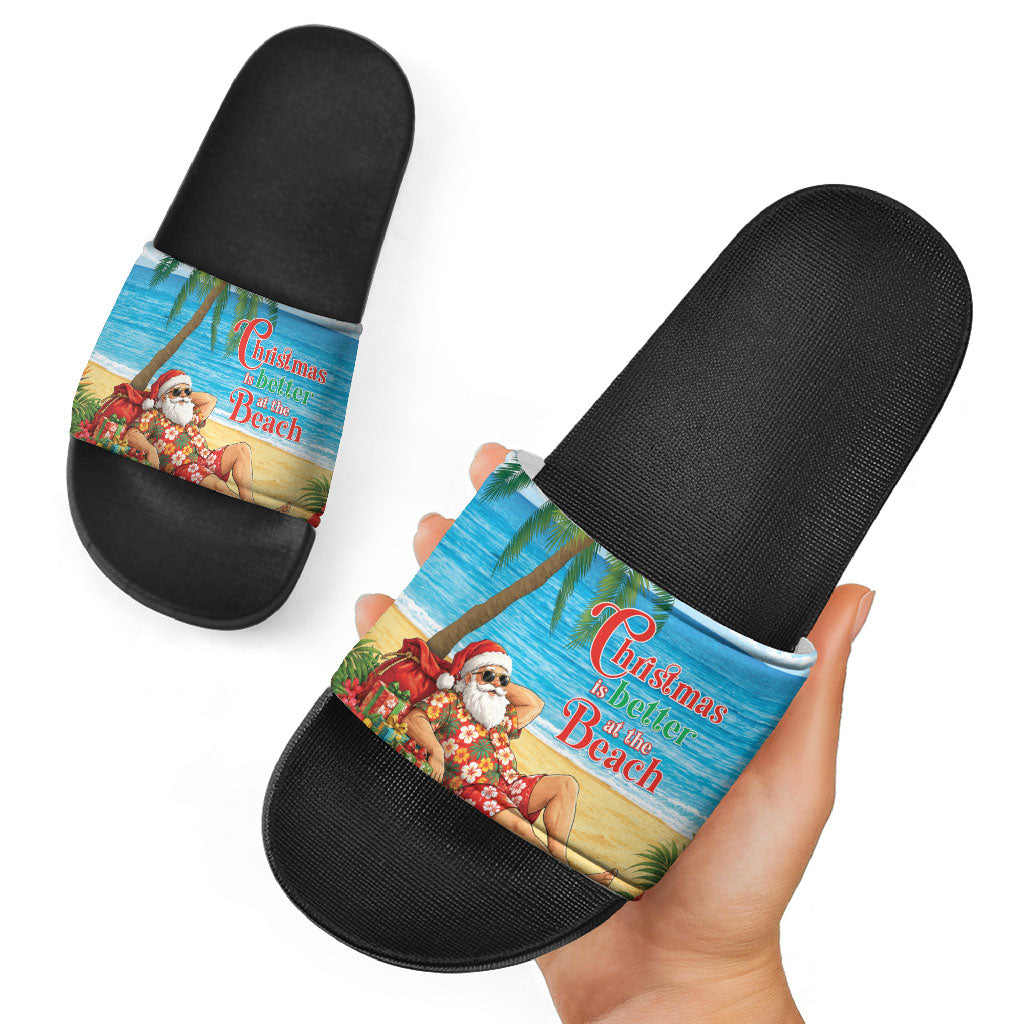 Hawaii Jolly Christmas Slide Sandals Xmas Is Better At The Beach