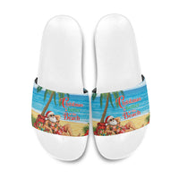 Hawaii Jolly Christmas Slide Sandals Xmas Is Better At The Beach