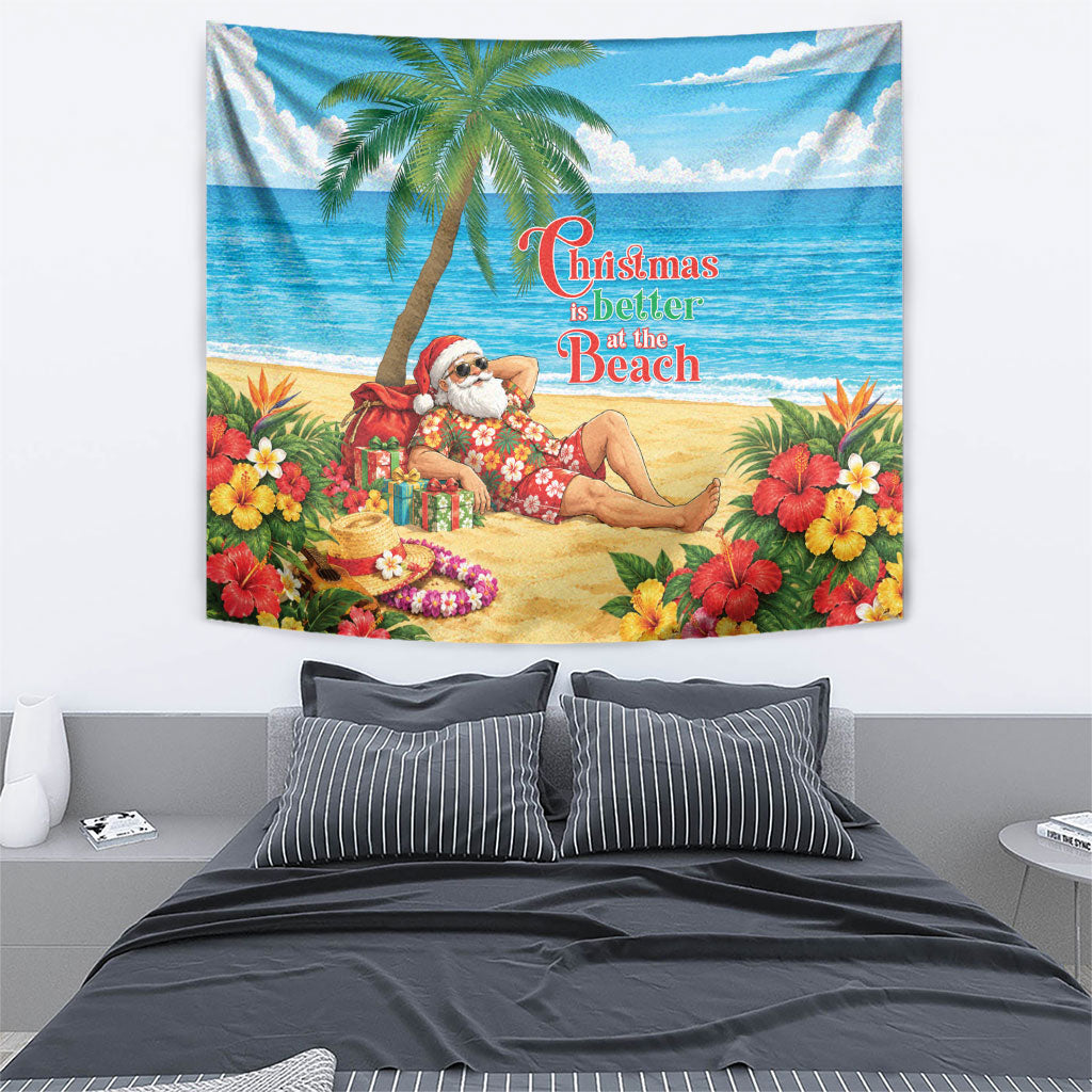 Hawaii Jolly Christmas Tapestry Xmas Is Better At The Beach