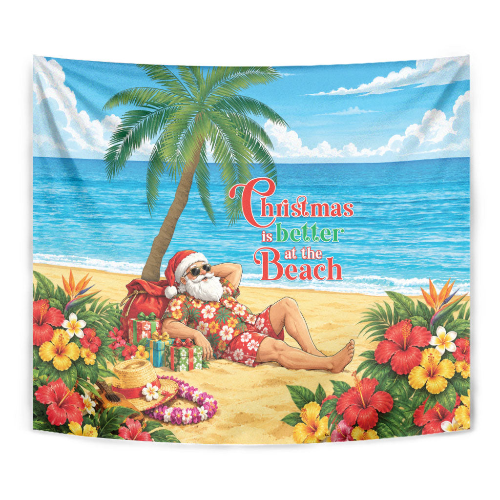 Hawaii Jolly Christmas Tapestry Xmas Is Better At The Beach