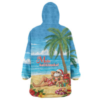 Hawaii Jolly Christmas Wearable Blanket Hoodie Xmas Is Better At The Beach