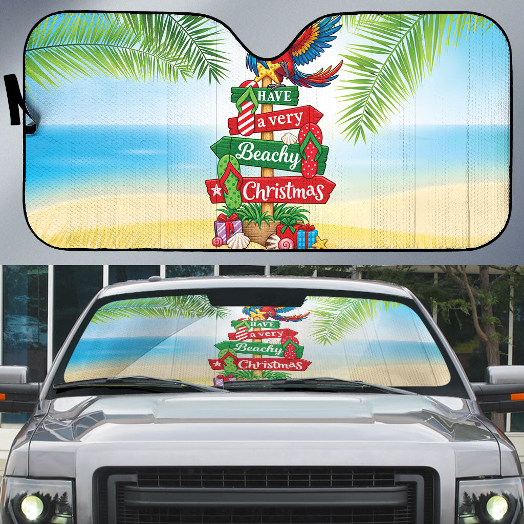 Hawaii Christmas Auto Sun Shade Have A Very Beachy Christmas