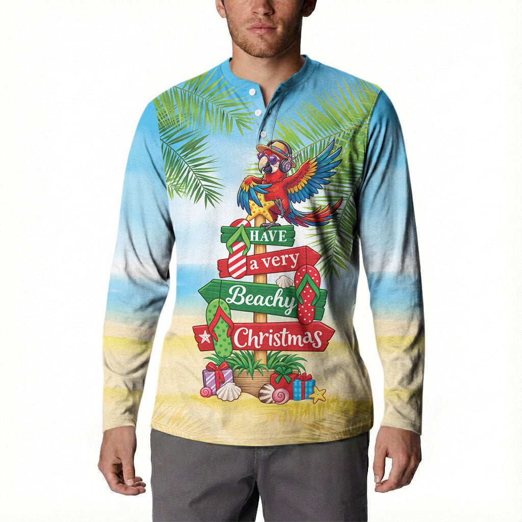 Hawaii Christmas Button Sweatshirt Have A Very Beachy Christmas
