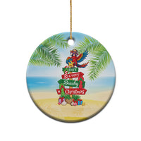 Hawaii Christmas Ceramic Ornament Have A Very Beachy Christmas