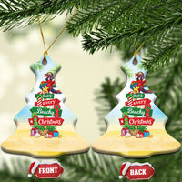 Hawaii Christmas Ceramic Ornament Have A Very Beachy Christmas
