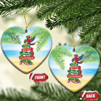Hawaii Christmas Ceramic Ornament Have A Very Beachy Christmas