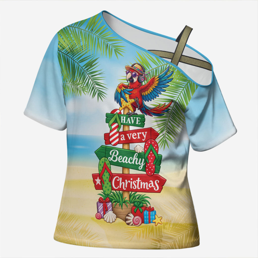 Hawaii Christmas Cross Shoulder Shirt Have A Very Beachy Christmas