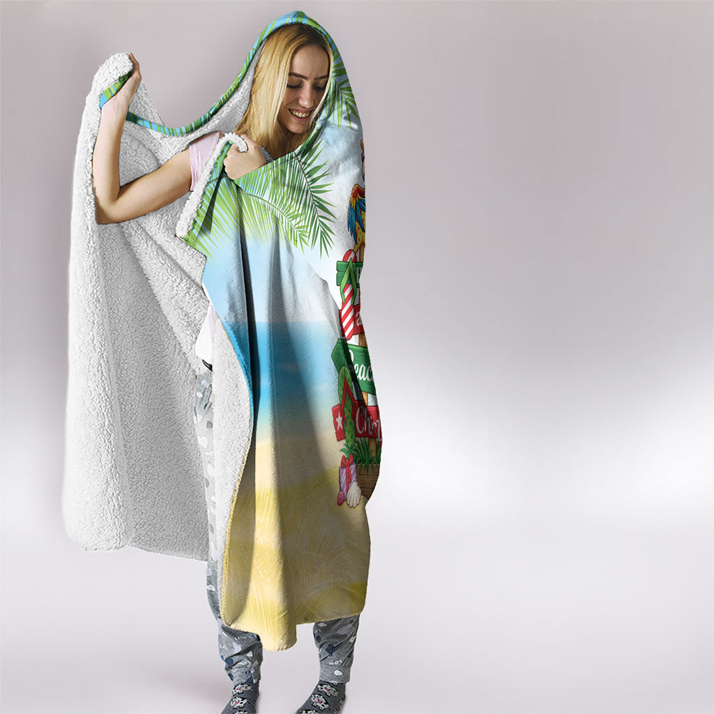 Hawaii Christmas Hooded Blanket Have A Very Beachy Christmas